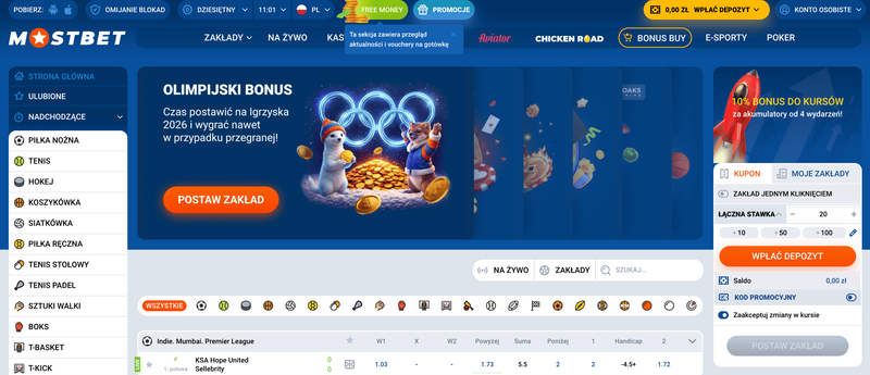 Mostbet Polska – Oficjalna strona online kasyna i zakłady sportowe